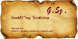 Godány Szabina névjegykártya