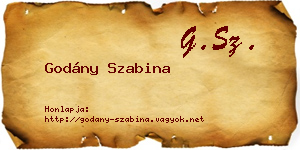 Godány Szabina névjegykártya
