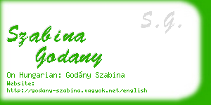 szabina godany business card
