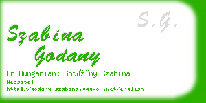 szabina godany business card